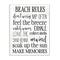 Stupell Industries Beach House Rules Wooden Wall Plaque